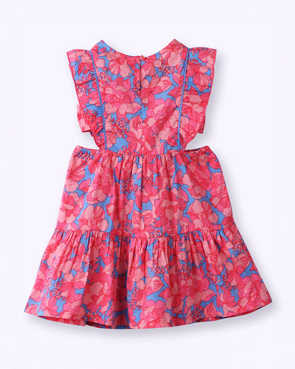 Beebay Multicolored Frock Dress-Floral-Cotton-For Infants