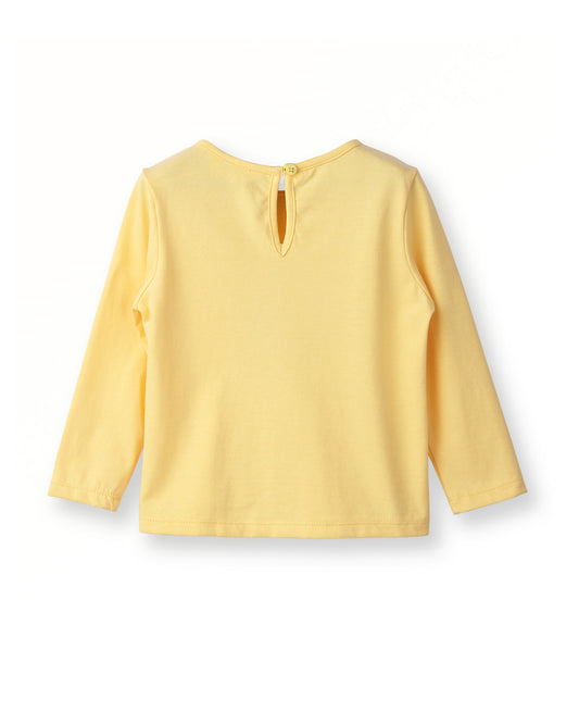 Beebay Yellow T-shirt-Embroidered-Cotton-For Infants