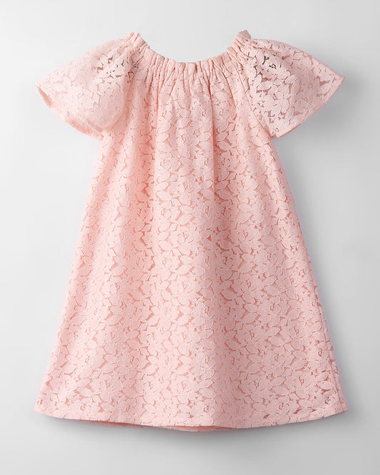 Beebay Pink Frock Dress-Solid-Cotton-For Infants