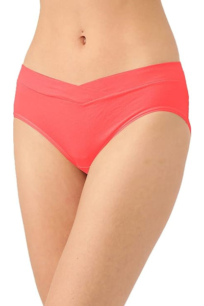 Inner Sense V-Band Maternity Panties Combo Set-Organic Cotton-Black, Bright Pink & Navy Blue-Pack of 3