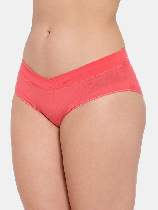 Inner Sense V-Band Maternity Panties Combo Set-Organic Cotton-Black, Bright Pink & Navy Blue-Pack of 3