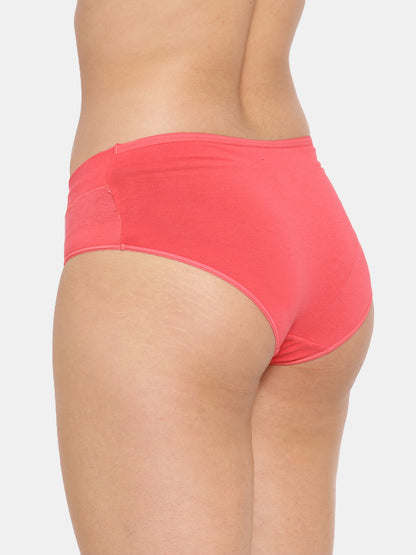 Inner Sense V-Band Organic Cotton Maternity Panty-Pregnancy & Post Delivery-Bright Pink