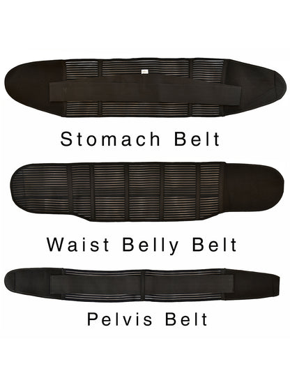 Inner Sense 3 in 1 Maternity Shaping Belt-Black-After Delivery Shaping Belt-Waist & Pelvic Wrap