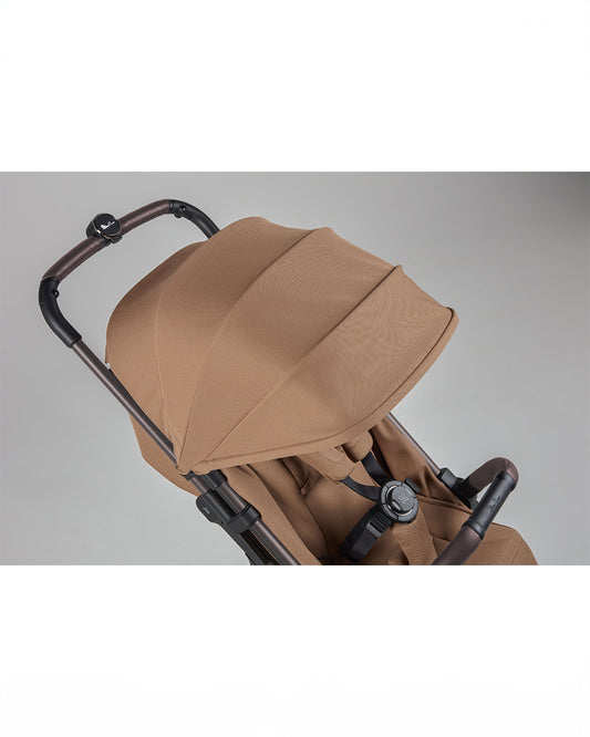 Silver Cross Jet 5-World's First Cabin Approved Baby Stroller-Lightweight & Travel Friendly-One Motion Fold-Car Seat Compatible-2 Years Warranty-Includes Rain Cover & Travel Bag-Pram for 0 to 4Y (Upto 22 Kg)-Cinnamon