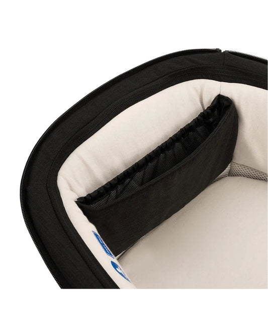 Nuna LYTL Baby Carry Cot-With Dream Drape & Ventilated Mesh Panel-Integrated Release Buttons-Compact & Flat Fold-Includes Rain Cover-2 Years Warranty-Upto 9 Kg-Caviar