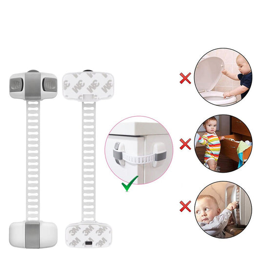 Safe-O-Kid Finger Safety-Adjustable Medium Multi Purpose-High Quality-Child Safety Lock-Grey