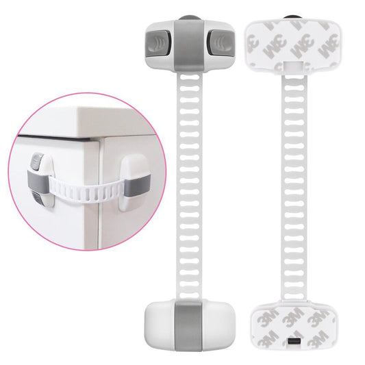 Safe-O-Kid Finger Safety-Adjustable Medium Multi Purpose-High Quality-Child Safety Lock-Grey