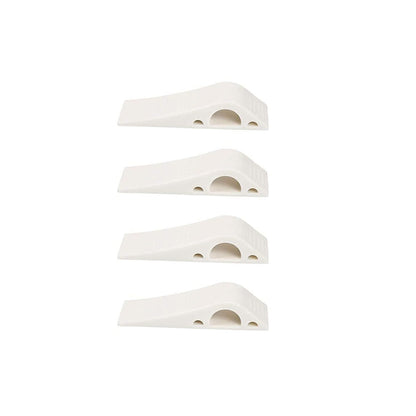 Safe-O-Kid Multi- Surface TPR Door Stopper-Fit All-Anti Slip-For Child Safety-White-Pack of 4