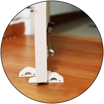 Safe-O-Kid Multi- Surface TPR Door Stopper-Fit All-Anti Slip-For Child Safety-White-Pack of 4
