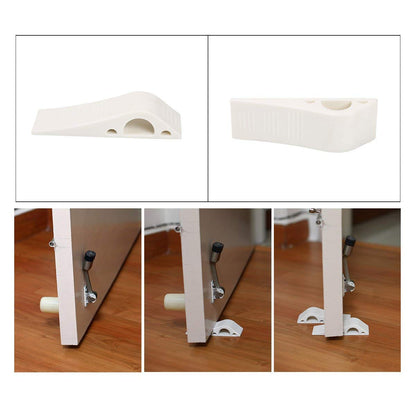 Safe-O-Kid Multi- Surface TPR Door Stopper-Fit All-Anti Slip-For Child Safety-White-Pack of 4