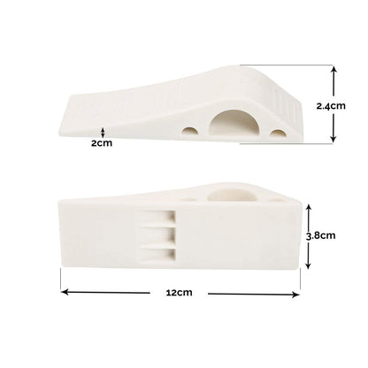 Safe-O-Kid Multi- Surface TPR Door Stopper-Fit All-Anti Slip-For Child Safety-White-Pack of 4