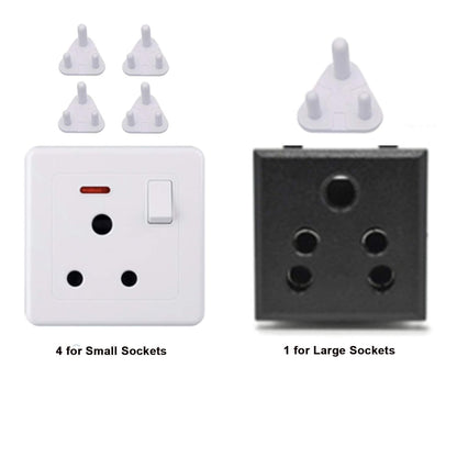 Safe-O-Kid Socket Guards-For Baby Proofing & Safety-White-Pack of 10