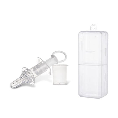 Safe-O-Kid Silicone Liquid Medicine Feeder/Dropper-BPA Free-For Baby-With Transparent Box-White