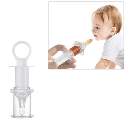 Safe-O-Kid Silicone Liquid Medicine Feeder/Dropper-BPA Free-For Baby-With Transparent Box-White