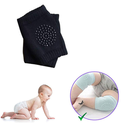 Safe-O-Kid-Anti Slip Elbow and Knee Pads/Guards-For Crawling Baby, Toddler & Infant-Black