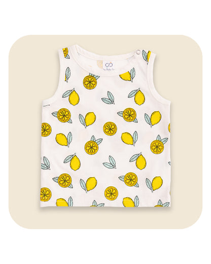 BabyCo Organics Blue Lounge Wear-Lemon Squeeze-Organic Cotton-For Infants