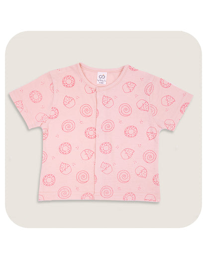 BabyCo Organics Pink Nightsuit-Yumtum-Organic Cotton-For Infants