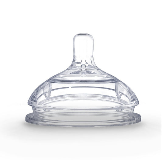 Comotomo Silicone Fast Flow Nipple-Global Award Winner-6M+Pack of 2-Dual Anti Colic Vent-Feeding Bottle Teat