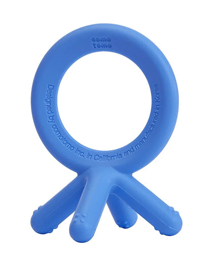 Comotomo Silicone Teether-Global Award Winner-Non Choking Design-Baby Finger Sized-Blue