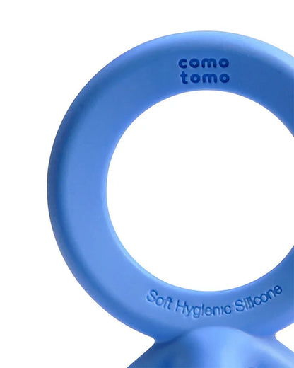 Comotomo Silicone Teether-Global Award Winner-Non Choking Design-Baby Finger Sized-Blue