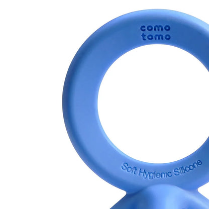 Comotomo Silicone Teether-Global Award Winner-Non Choking Design-Baby Finger Sized-Blue