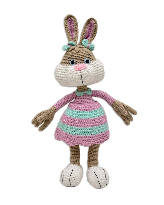 Happy Threads Jill Bunny Soft Toy-Easily Washable-Plush Cuddly Toy For Newborn