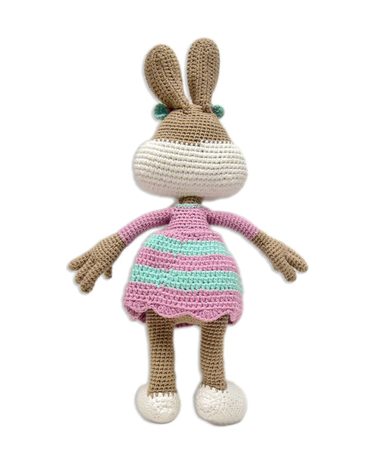 Happy Threads Jill Bunny Soft Toy-Easily Washable-Plush Cuddly Toy For Newborn