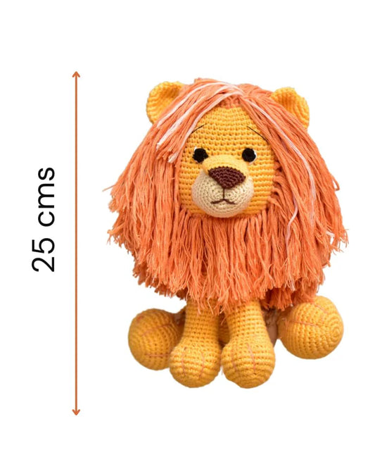 Happy Threads Asad Lion Soft Toy-Easily Washable-Plush Cuddly Toy For Newborn