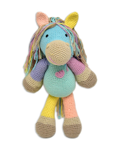 Happy Threads Atlas Horse Soft Toy-Easily Washable-Plush Cuddly Toy For Newborn