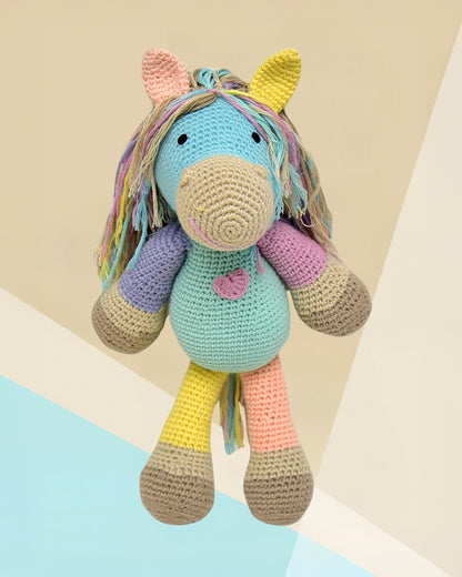 Happy Threads Atlas Horse Soft Toy-Easily Washable-Plush Cuddly Toy For Newborn