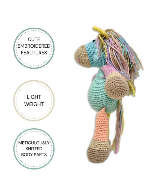 Happy Threads Atlas Horse Soft Toy-Easily Washable-Plush Cuddly Toy For Newborn