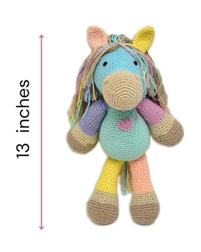 Happy Threads Atlas Horse Soft Toy-Easily Washable-Plush Cuddly Toy For Newborn