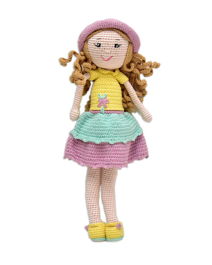 Happy Threads Cecilia Doll Soft Toy-Easily Washable-Plush Cuddly Toy For Newborn