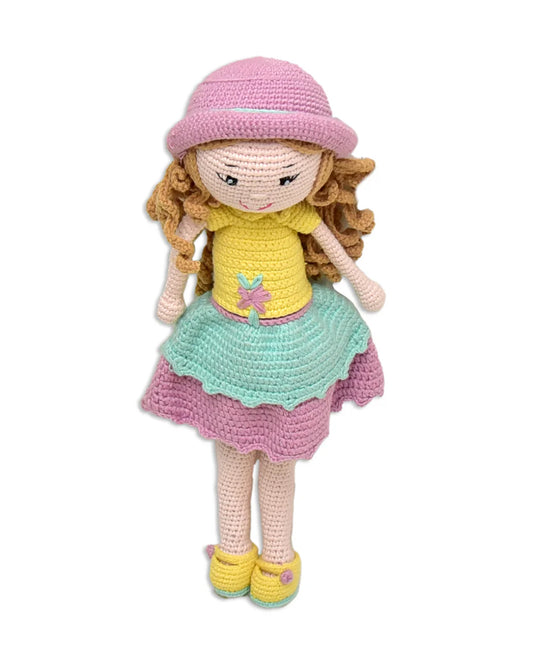 Happy Threads Cecilia Doll Soft Toy-Easily Washable-Plush Cuddly Toy For Newborn