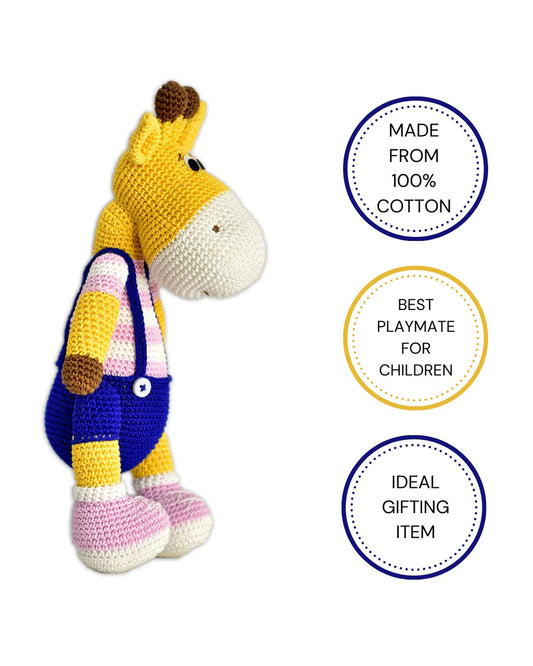 Happy Threads Naughty Giraffe Soft Toy-Easily Washable-Plush Cuddly Toy For Newborn