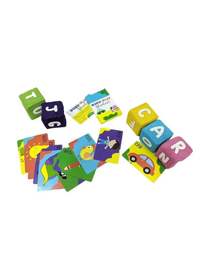 Happy Threads Alphabet Cube Game Puzzle-With Cubes and Flash Cards-Learning & Educational Toys-24M+