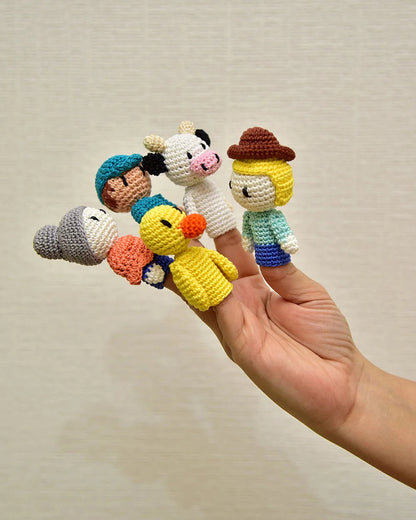 Happy Threads Finger Puppets Ranch Pals Soft Toy-Easily Washable-Plush Cuddly Toy For Newborn