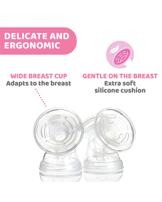 Chicco Double Electric Breast Pump-Dual Phase-10 Setting Levels-Milk Expression Pump