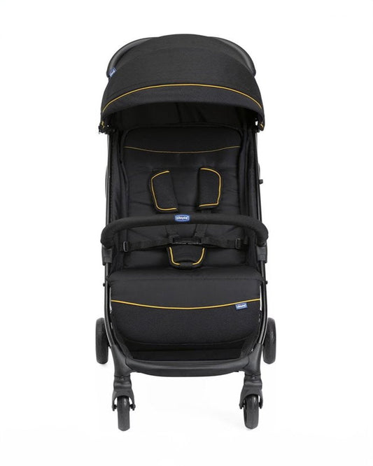 Chicco Glee Lightweight Baby Stroller-One Touch Fold-Multiple Recline Positions-Pram for 0 to 4Y (Upto 22 Kg)-Uneven Black