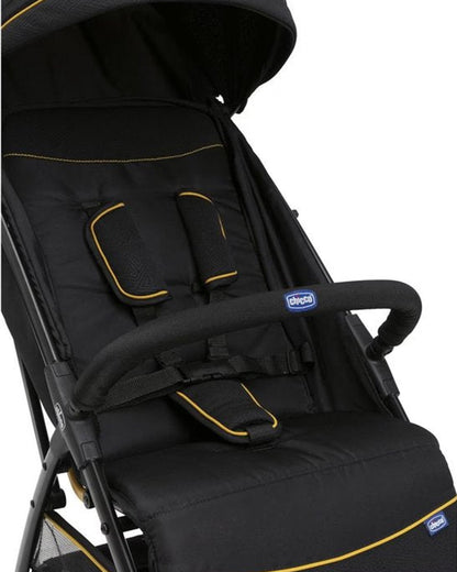 Chicco Glee Lightweight Baby Stroller-One Touch Fold-Multiple Recline Positions-Pram for 0 to 4Y (Upto 22 Kg)-Uneven Black