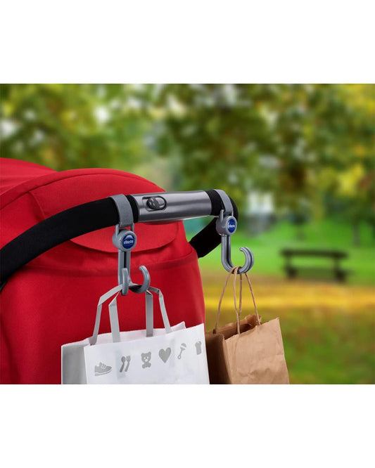 Chicco Universal Double Hooks for Strollers-With 360 Degree Spin