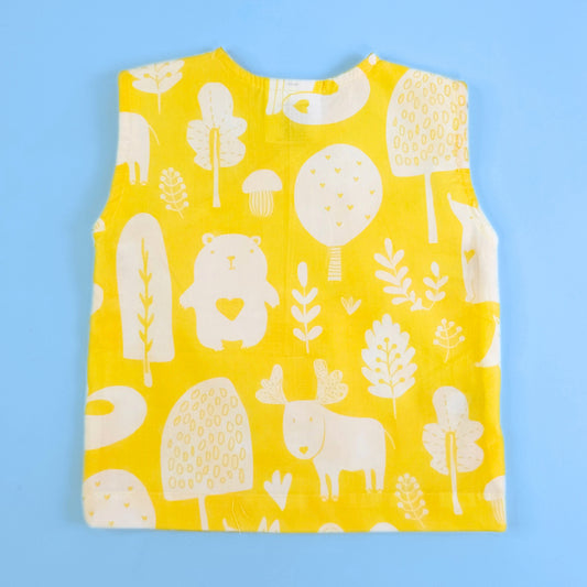 Keebee Yellow Jhabla-Forest-Cotton-For Infants