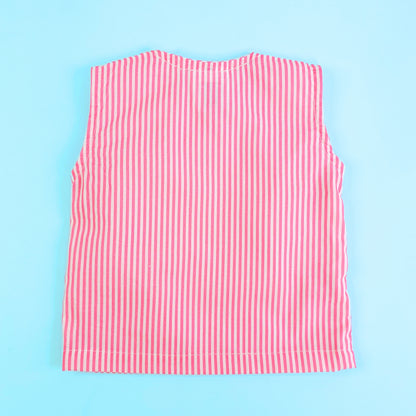 Keebee Pink Jhabla-Striped-Cotton-For Infants