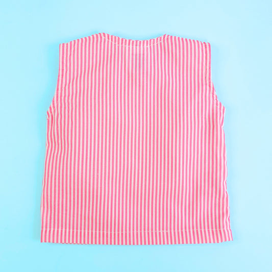 Keebee Pink Jhabla-Striped-Cotton-For Infants