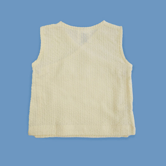 Keebee Yellow Jhabla Set-Solid-Cotton-For Infants