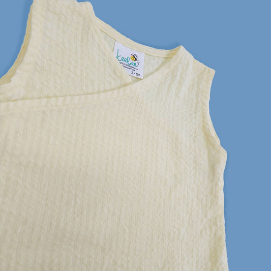 Keebee Yellow Jhabla Set-Solid-Cotton-For Infants