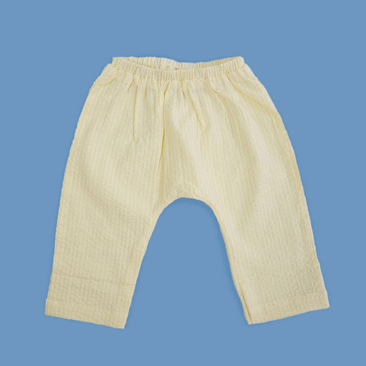Keebee Yellow Jhabla Set-Solid-Cotton-For Infants