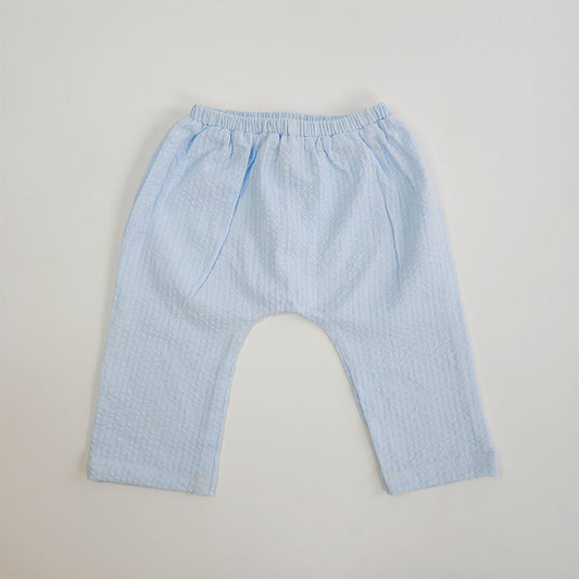 Keebee Blue Jhabla Set-Solid-Cotton-For Infants