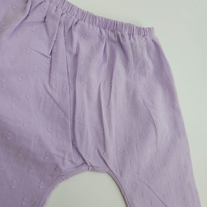 Keebee Purple Jhabla Set-Solid-Cotton-For Infants