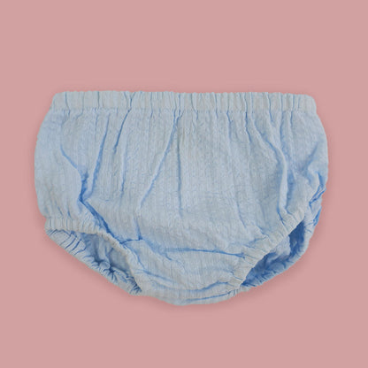 Keebee Blue Bloomer-Solid-Cotton-For Infants